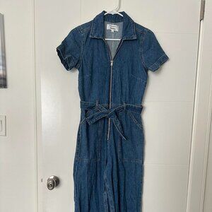 Reformation denim jumpsuit